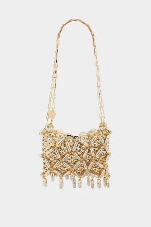 Nano 1969 Pill Chainmail Shoulder Bag in Gold Silver