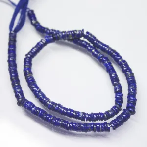 Natural Blue Lapis Lazuli Smooth Wheel Beads 5mm 15inches