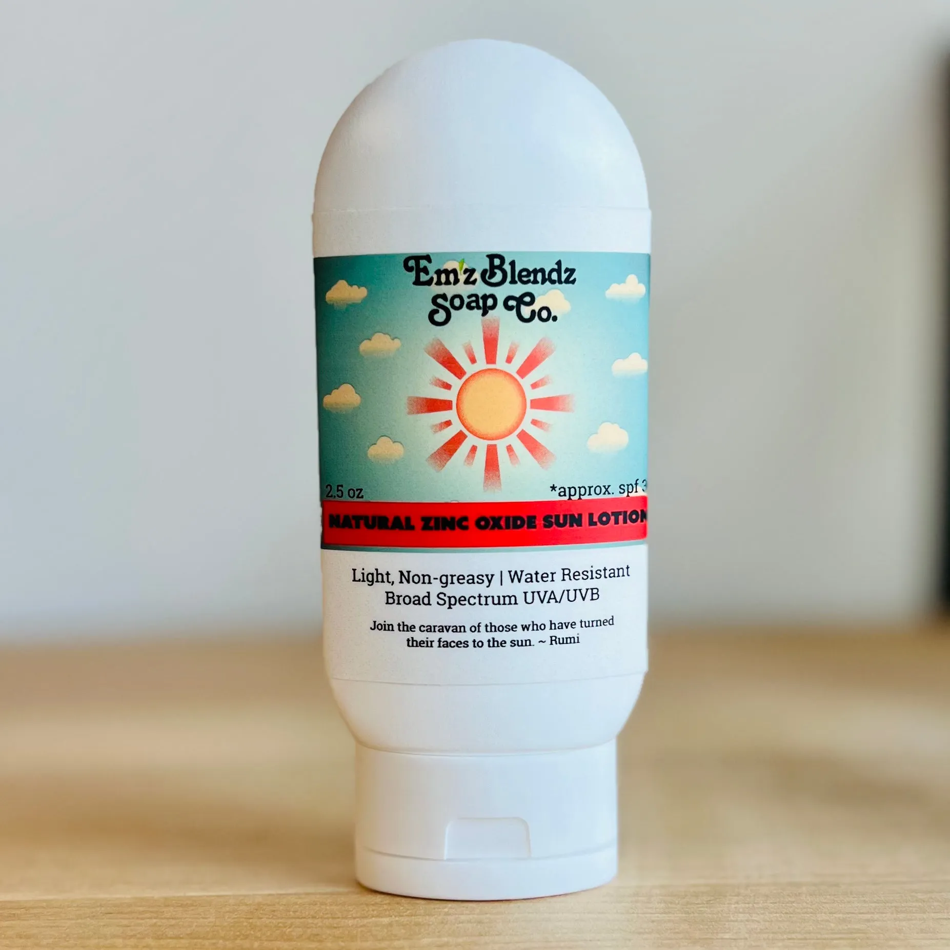 Natural Mineral Zinc Oxide Sun Lotion for Face and Body