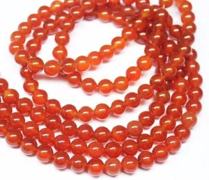 Natural Red Onyx Smooth Round Ball Gemstone Loose Beads Strand 8mm 16"