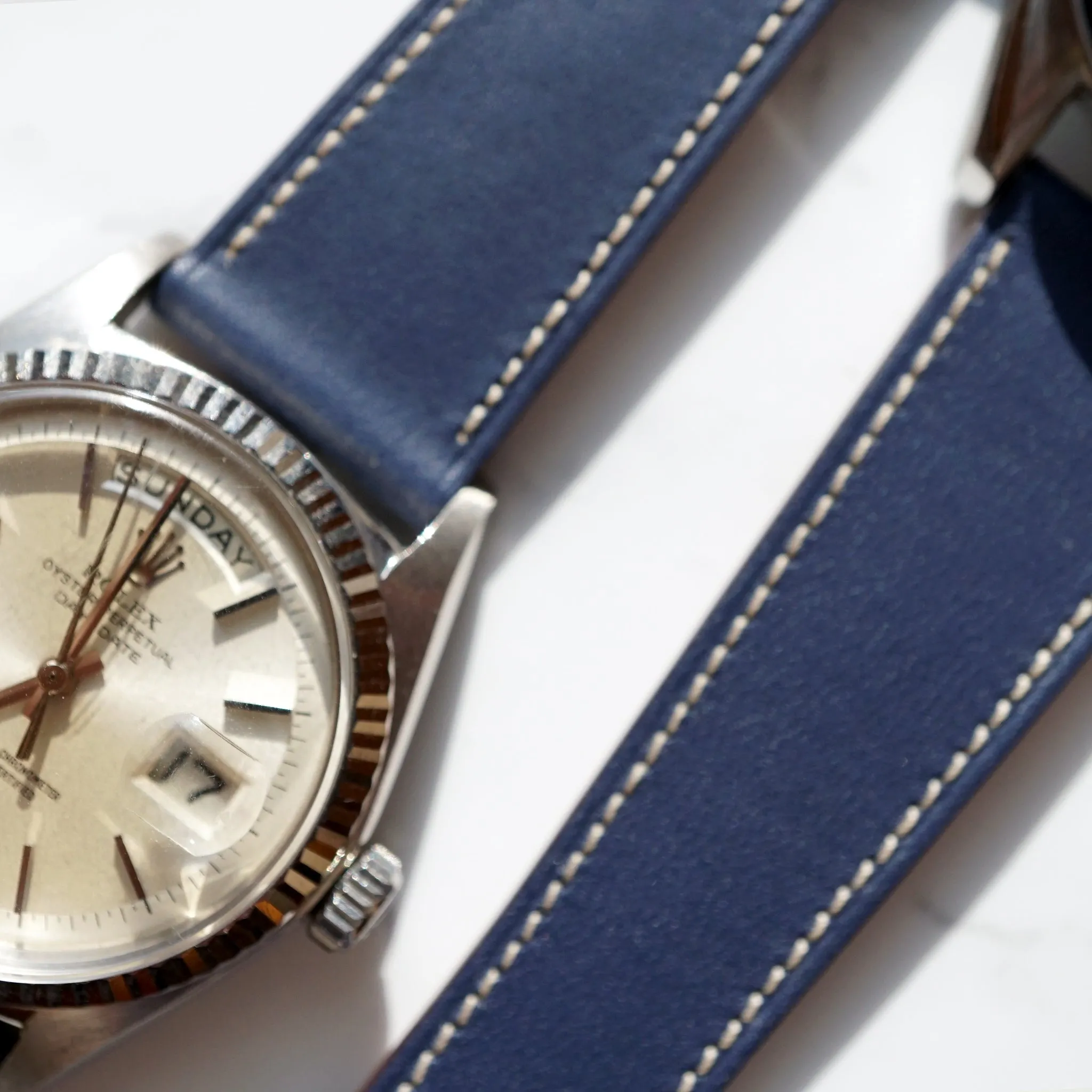 NAVY NOVONAPPA SMOOTH CALF STANDARD STRAP