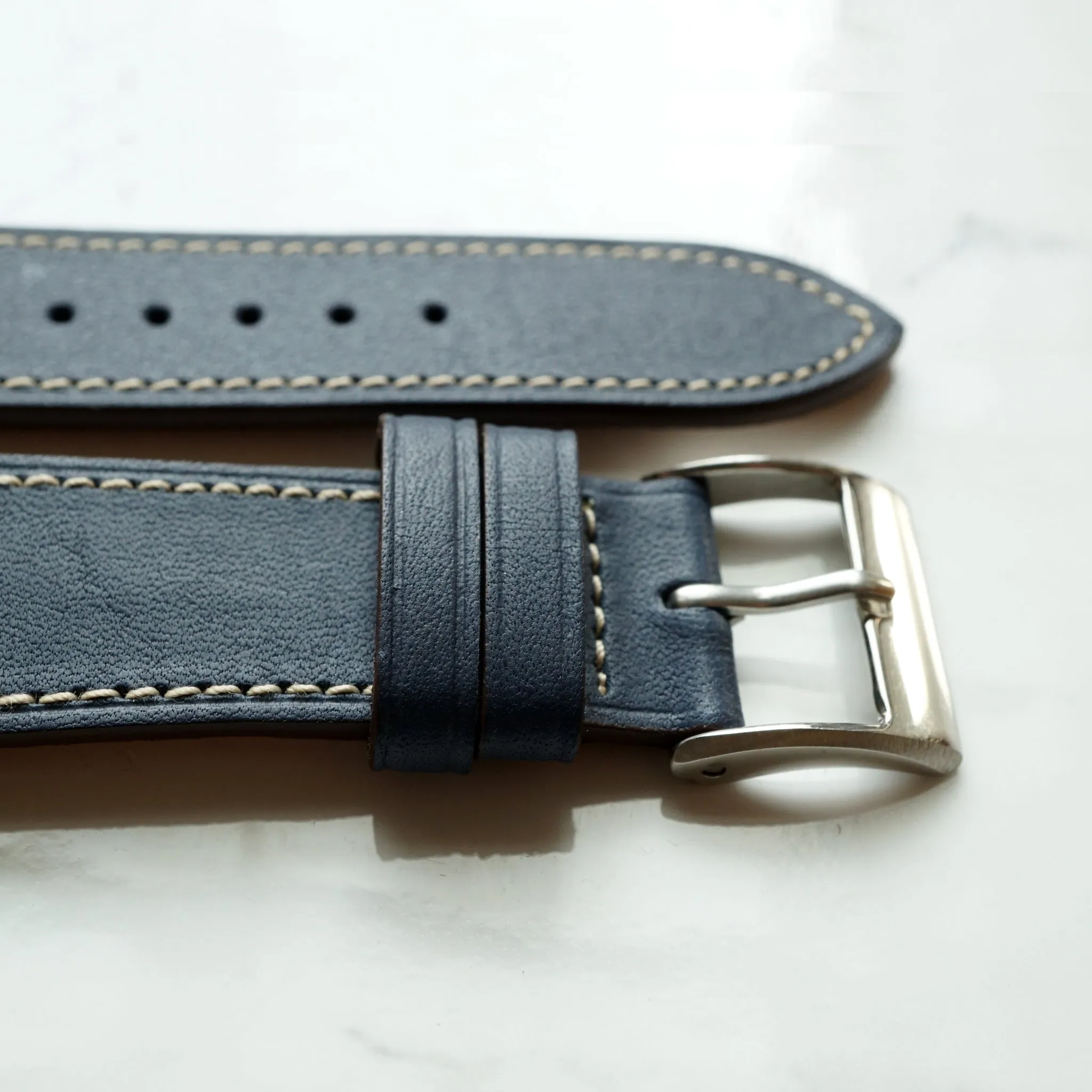 NAVY NOVONAPPA SMOOTH CALF STANDARD STRAP