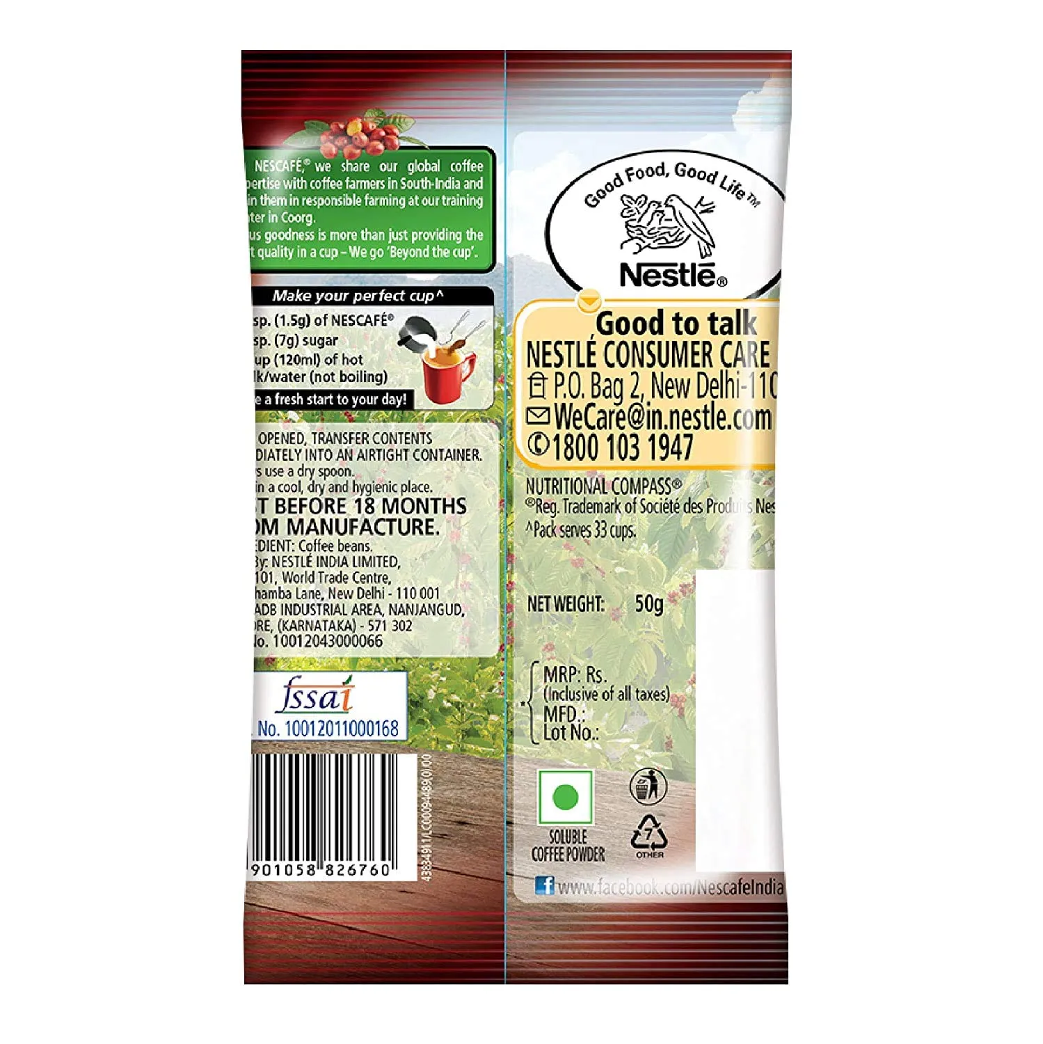 Nescafe Classic Coffee Sachets 50g