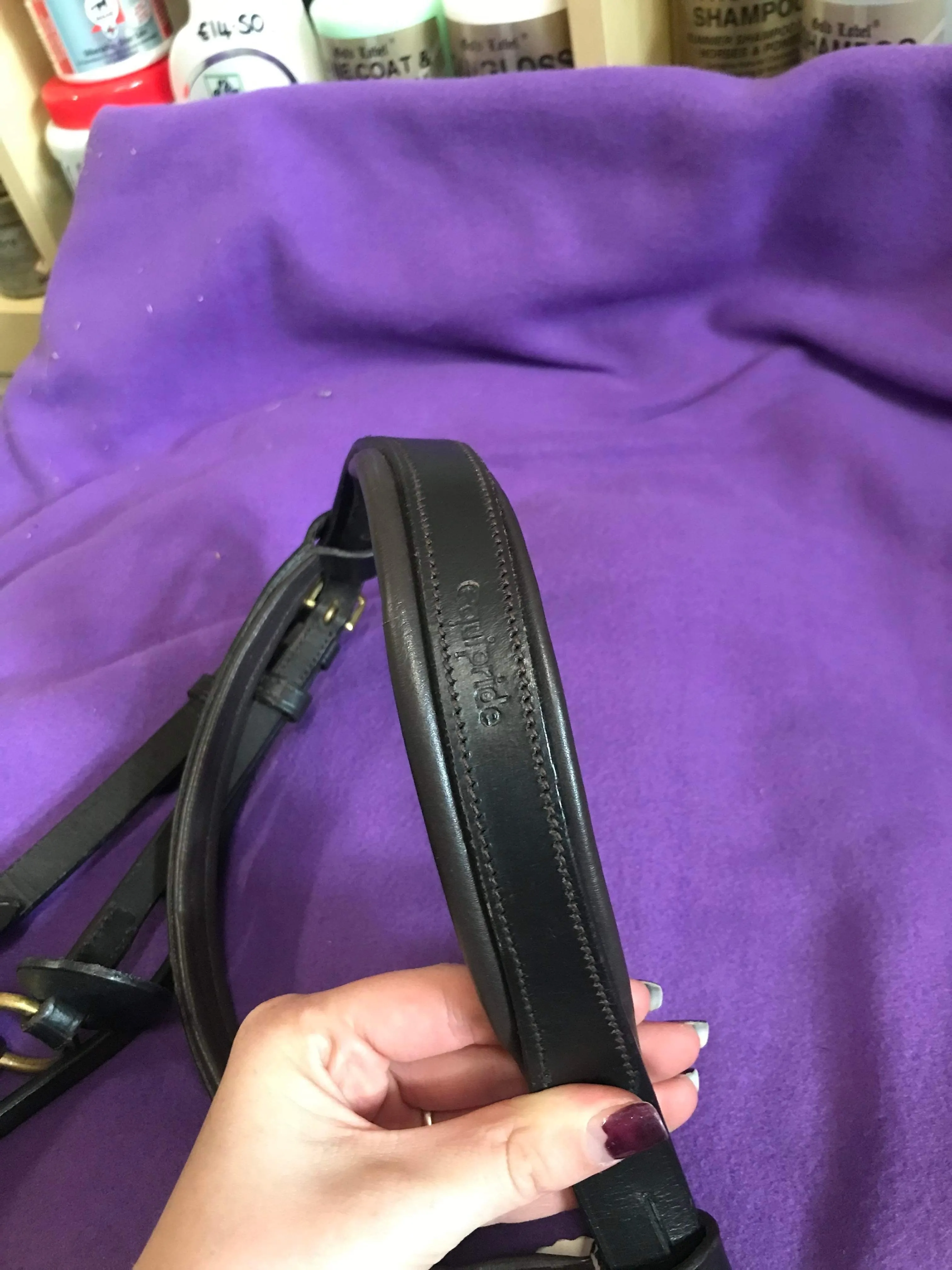 New brown leather grackle bridle cob size brass fittings FREE POSTAGE❤️