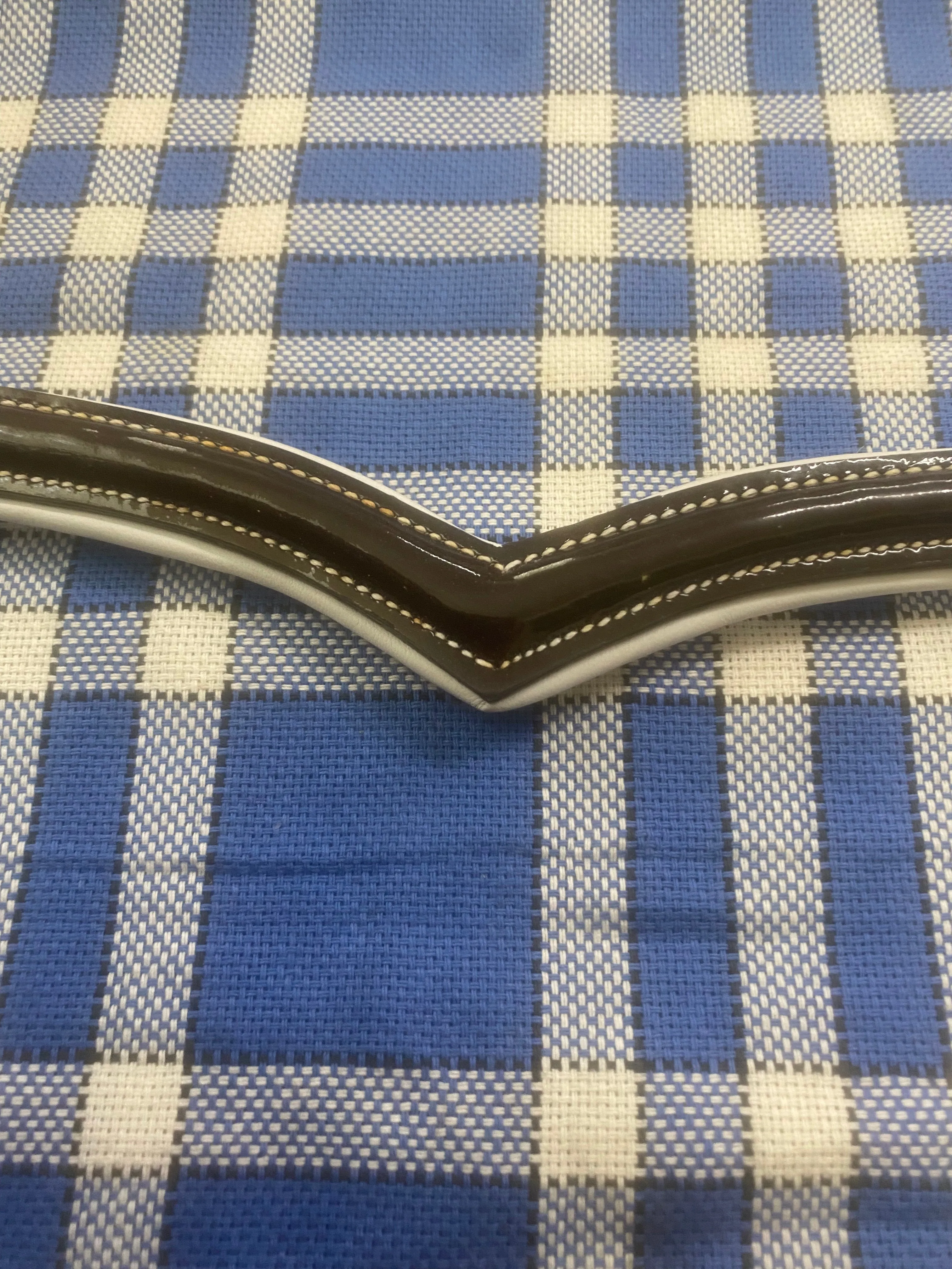 New brown patent v shape browband FREE POSTAGE🟢