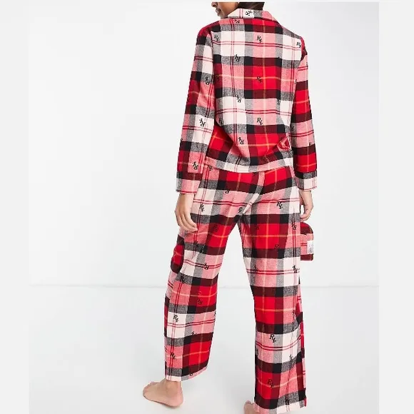 New COTTON FLANNEL 3 PCS pajama &amp; eye mask  set by RIVER ISLAND J283
