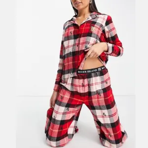 New COTTON FLANNEL 3 PCS pajama &amp; eye mask  set by RIVER ISLAND J283
