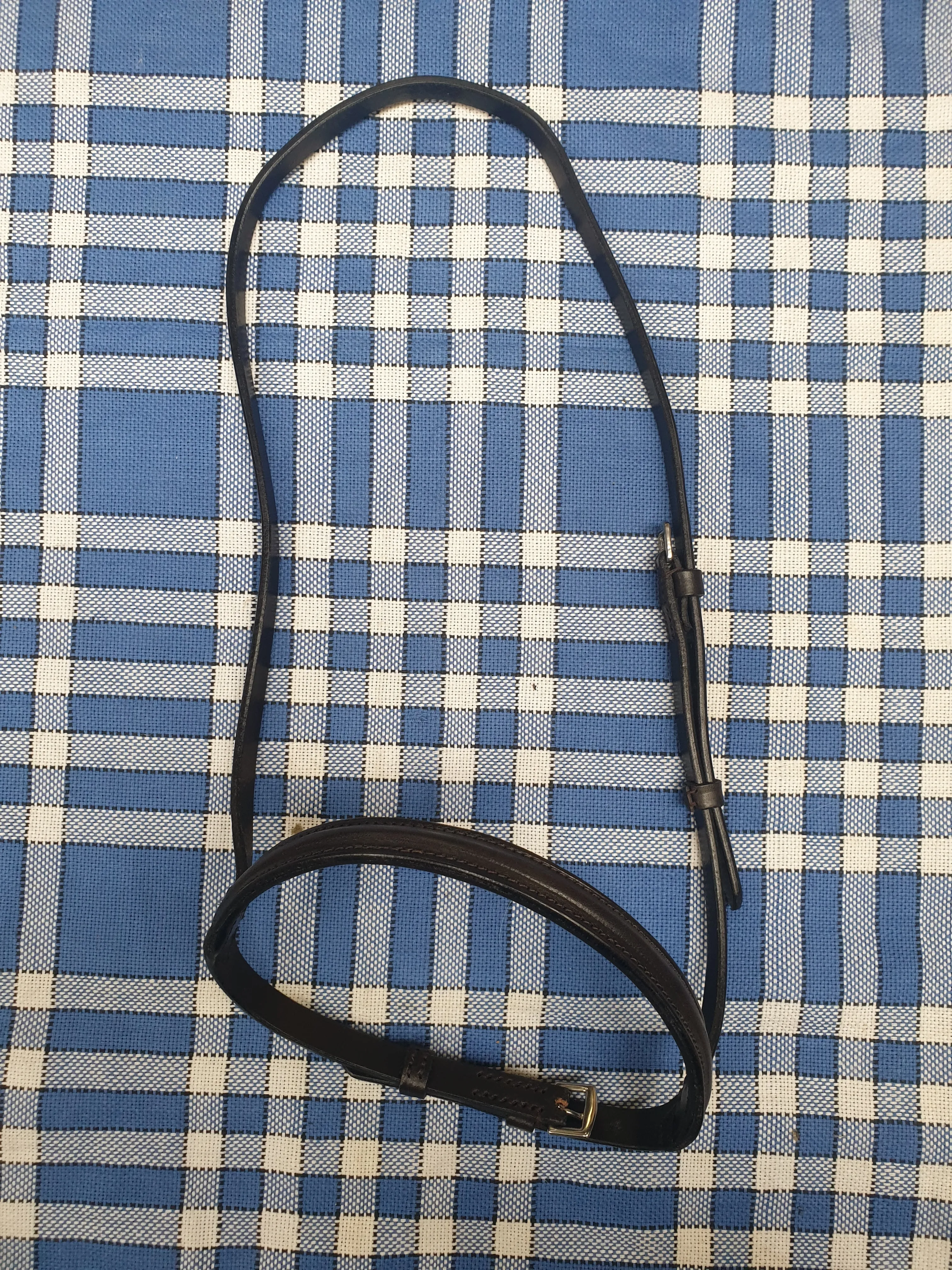 NEW dever Saddlery nose band, size shetland pony, brown english leather FREE POSTAGE *