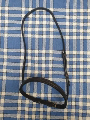NEW dever Saddlery nose band, size shetland pony, brown english leather FREE POSTAGE *