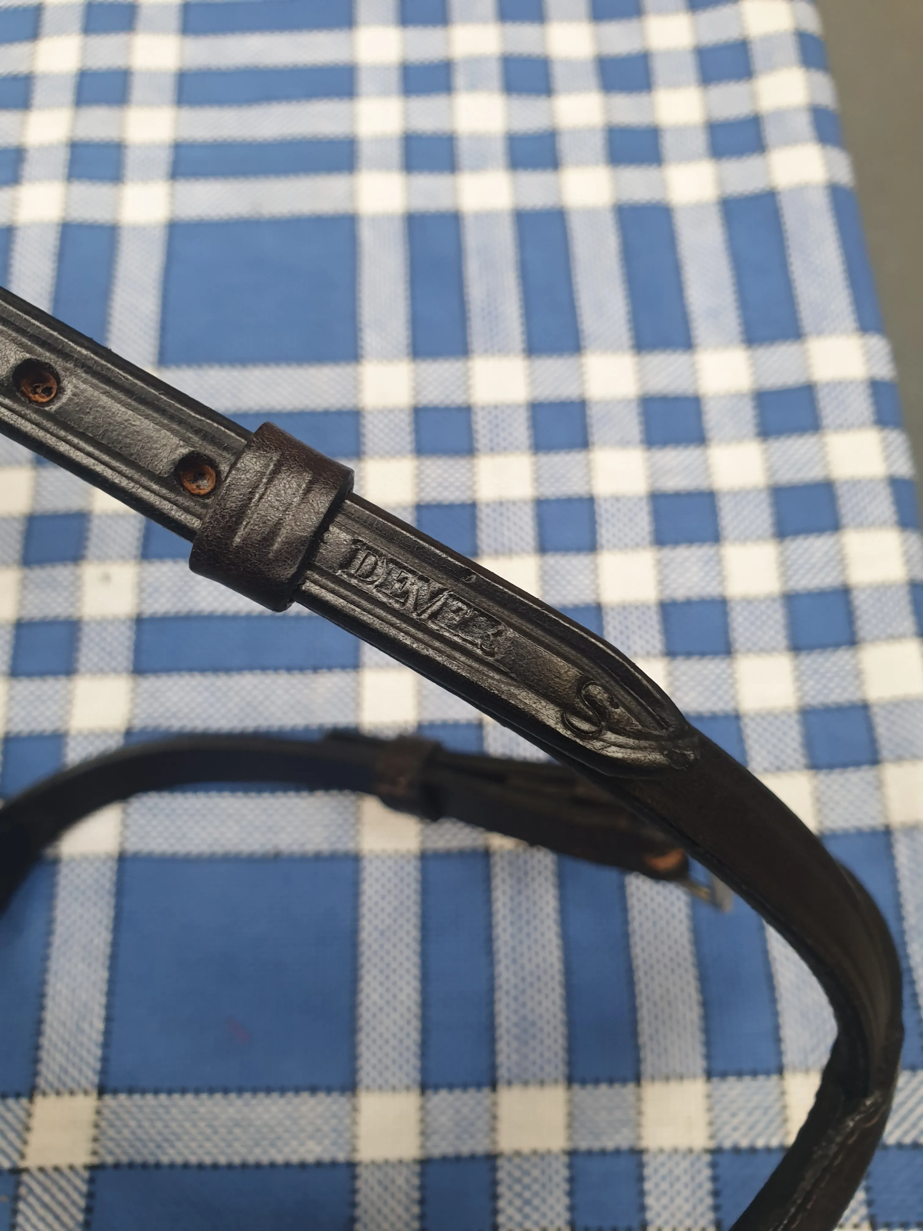 NEW dever Saddlery nose band, size shetland pony, brown english leather FREE POSTAGE *