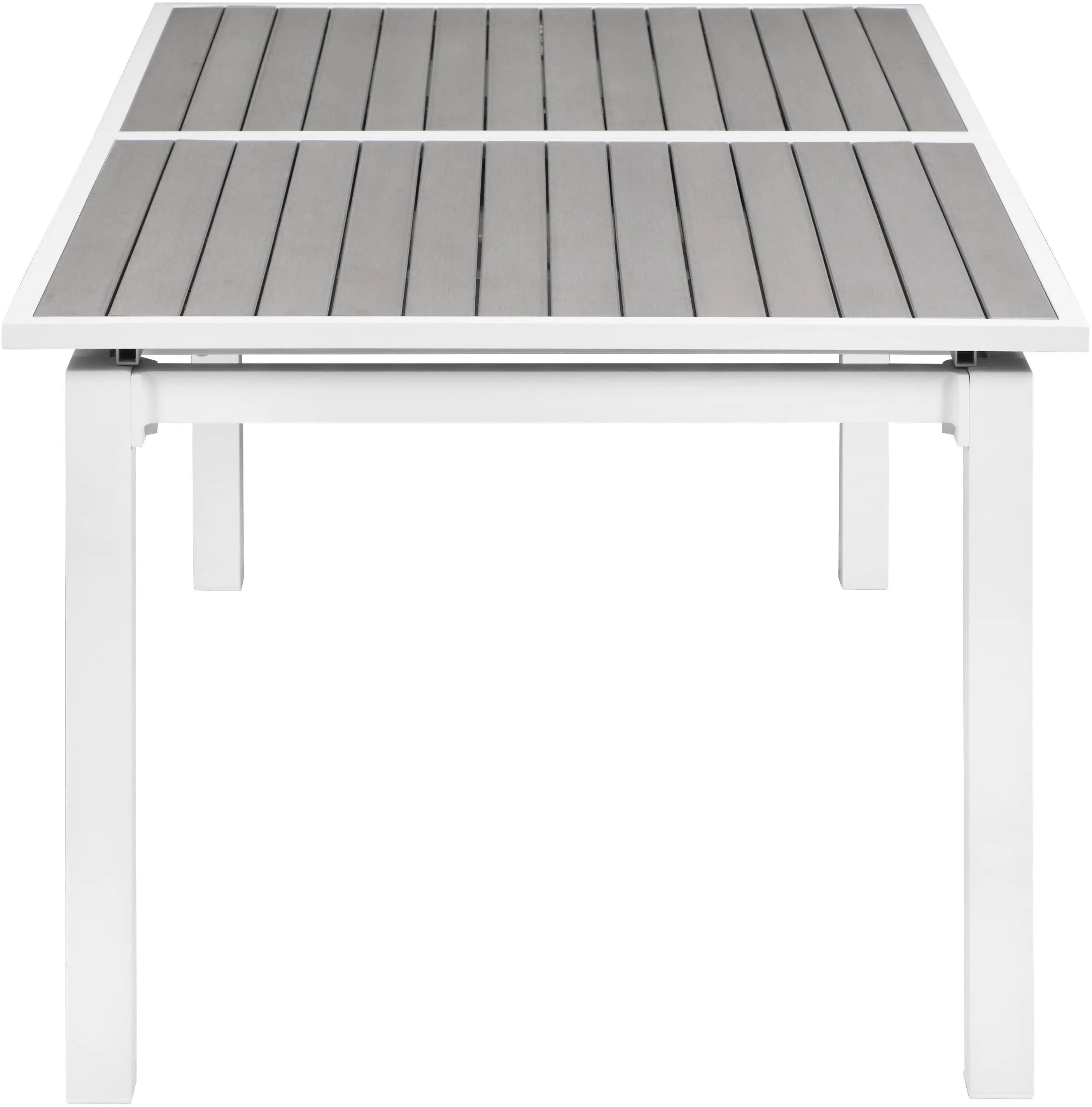 Nizuc Grey manufactured wood Outdoor Patio Extendable Aluminum Dining Table