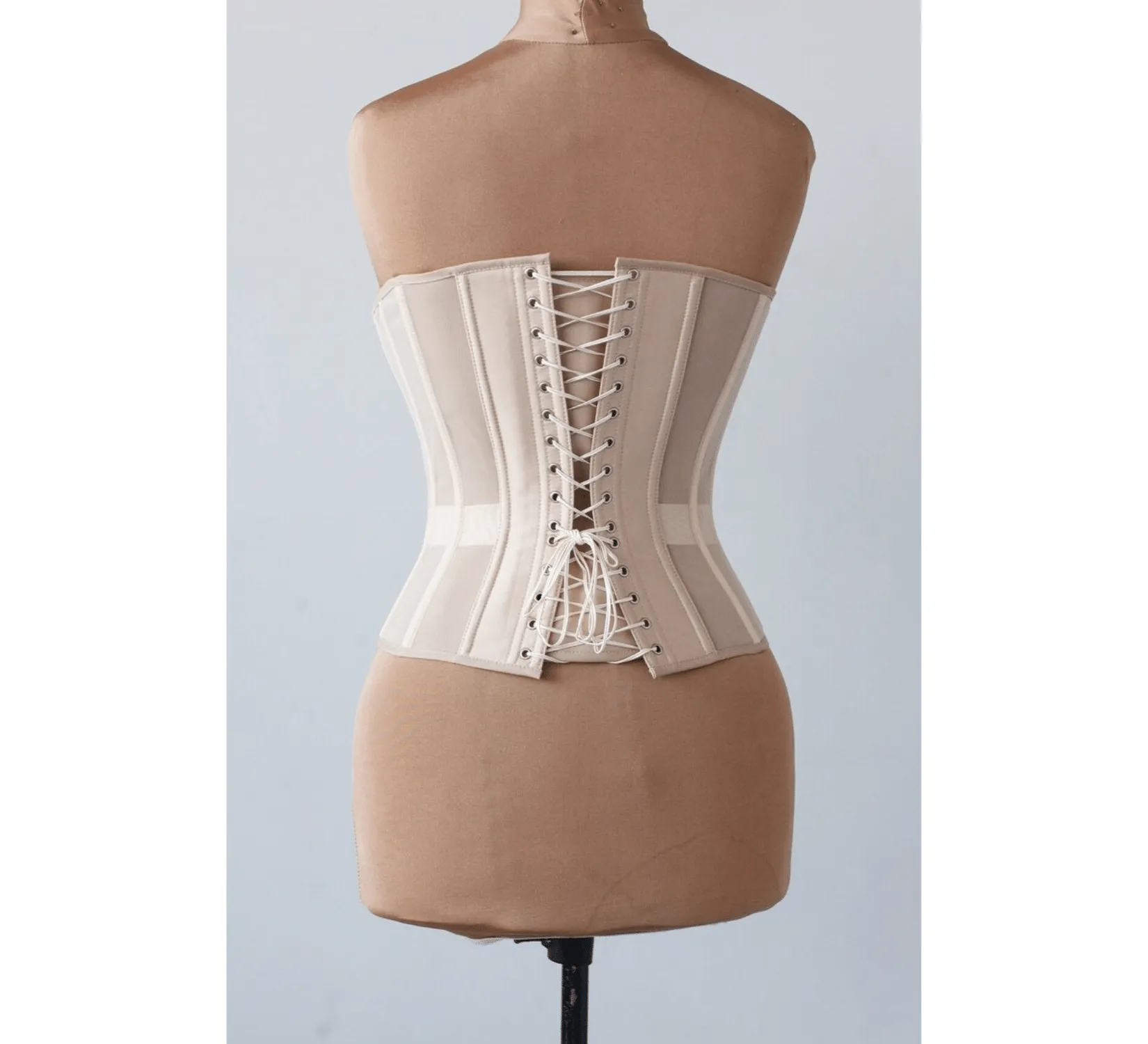 Nude overbust corset with laces