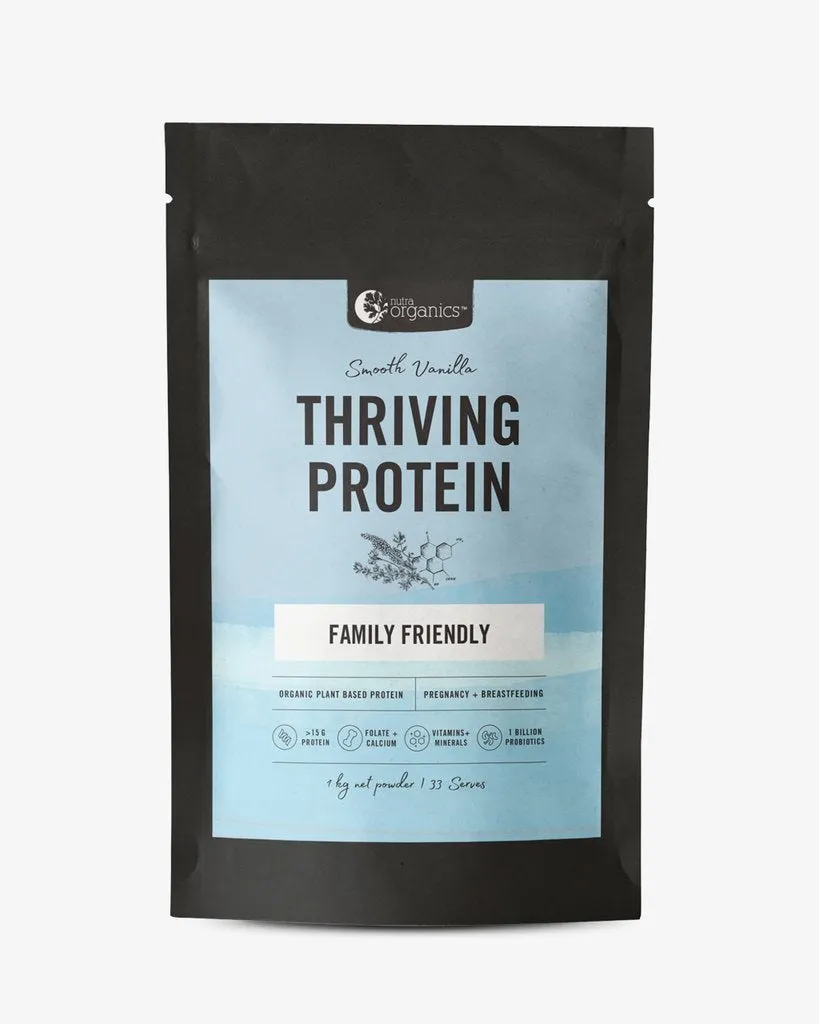 Nutra Organics Thriving Protein – Smooth Vanilla 1kg