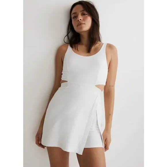NWT Outdoor Voices Womens Brilliant White Court Mini Dress Madewell Size S NL615