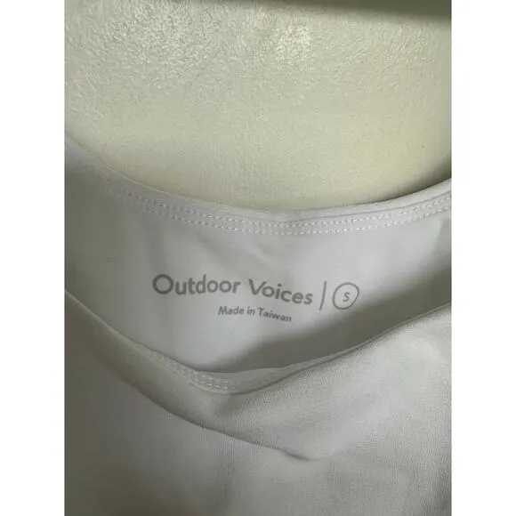 NWT Outdoor Voices Womens Brilliant White Court Mini Dress Madewell Size S NL615