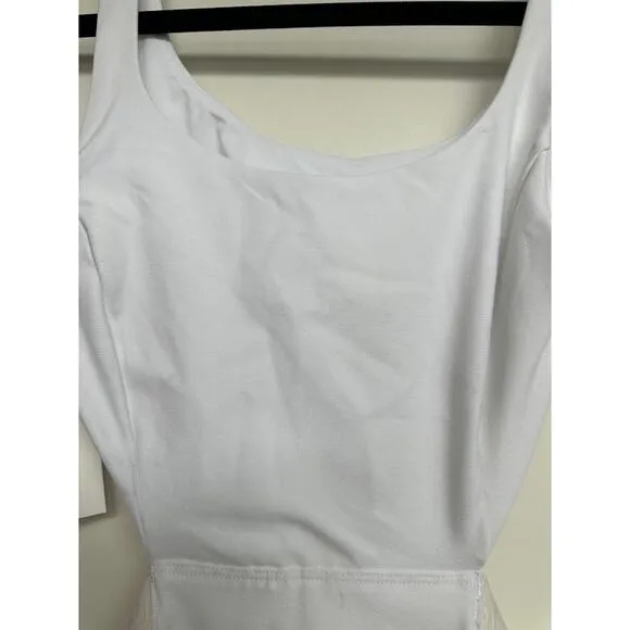 NWT Outdoor Voices Womens Brilliant White Court Mini Dress Madewell Size S NL615