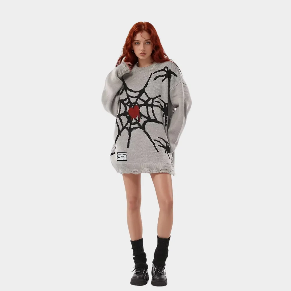 OOC' High Street Retro Spider Loose Knit Sweater