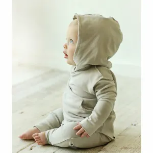 Organic Baby  Benji Hoodie Stone