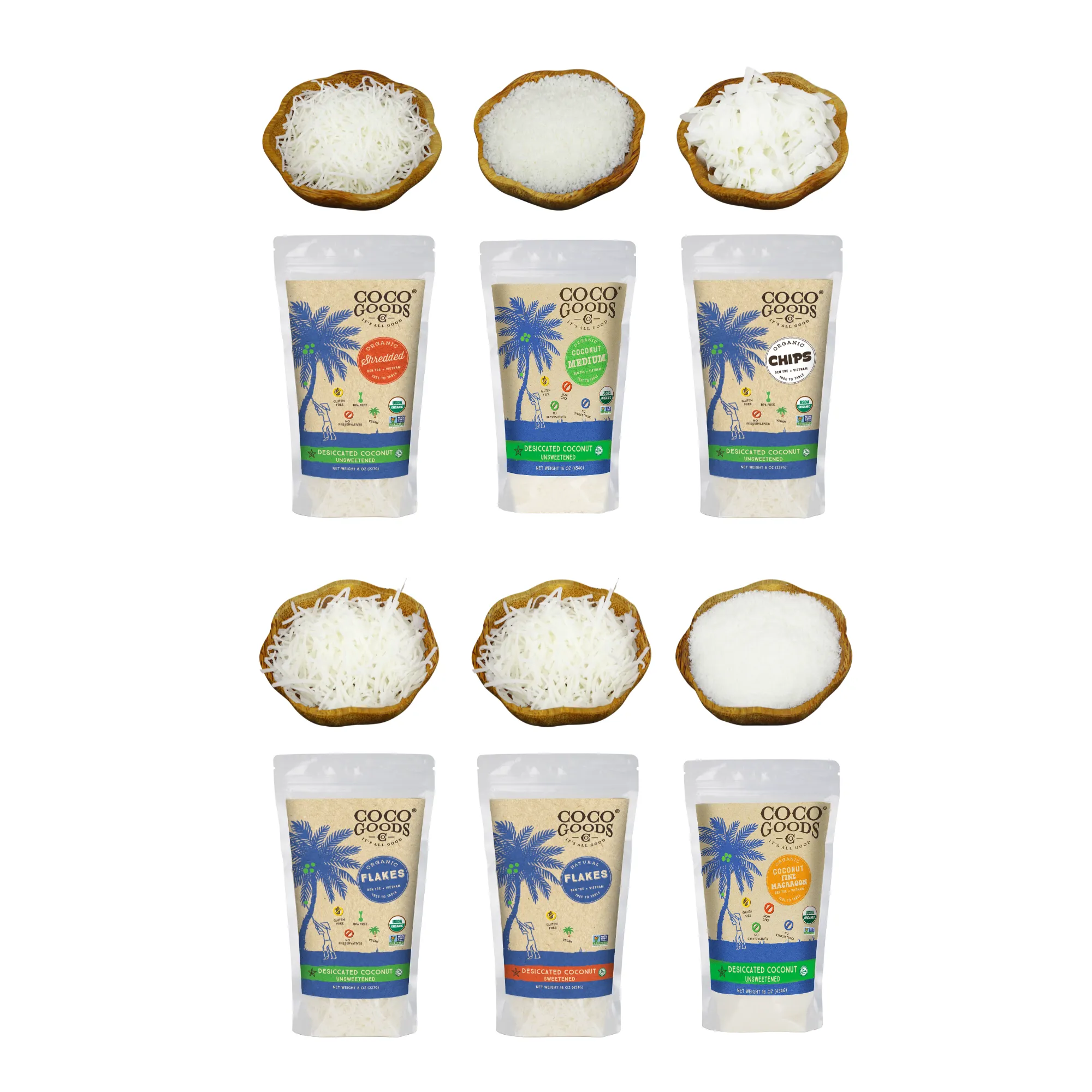 Organic Unsweetened Desiccated Coconut, Flakes Grade 8 oz, 2 Pack