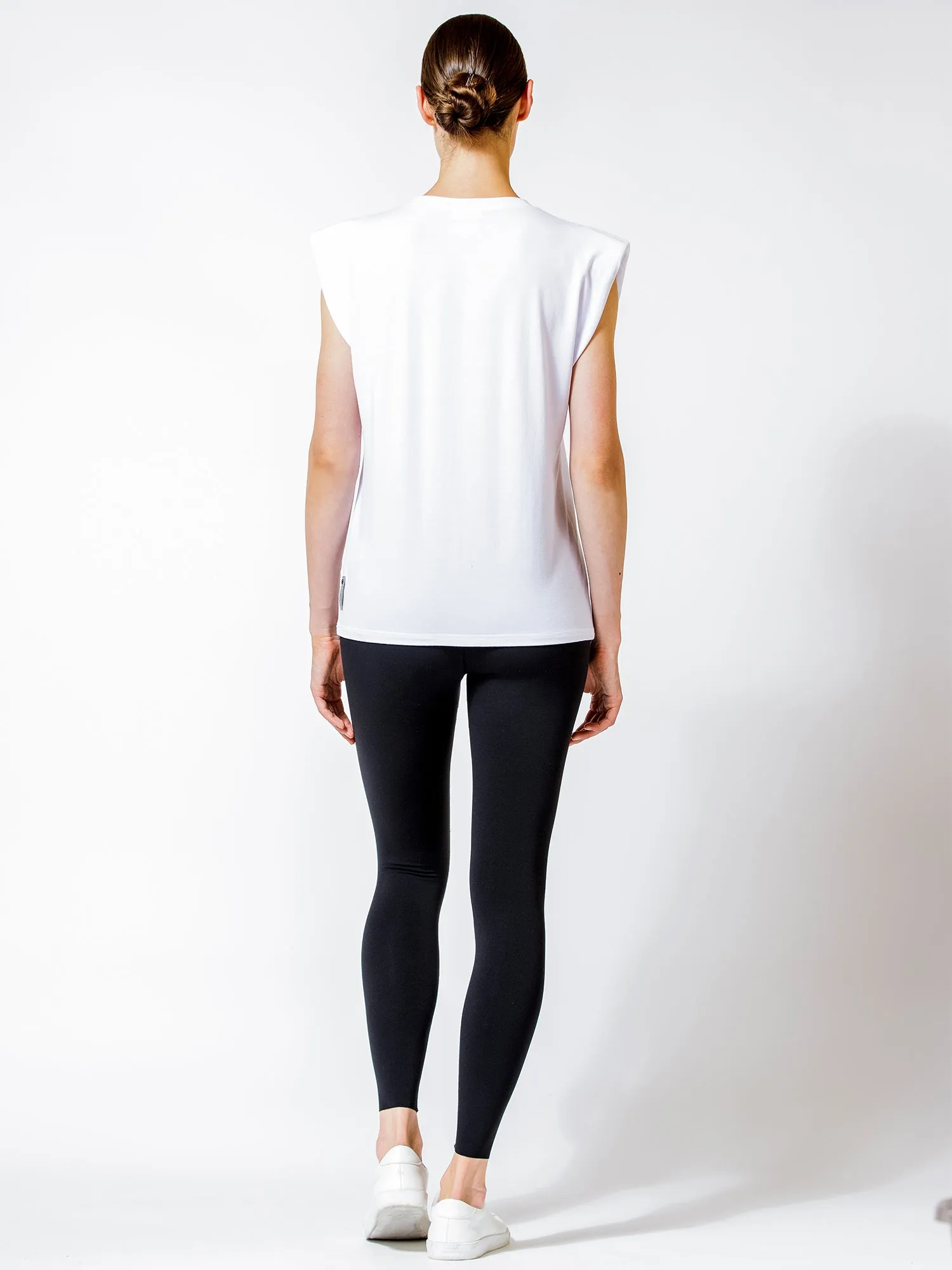 PADDED POWER TANK, WHITE