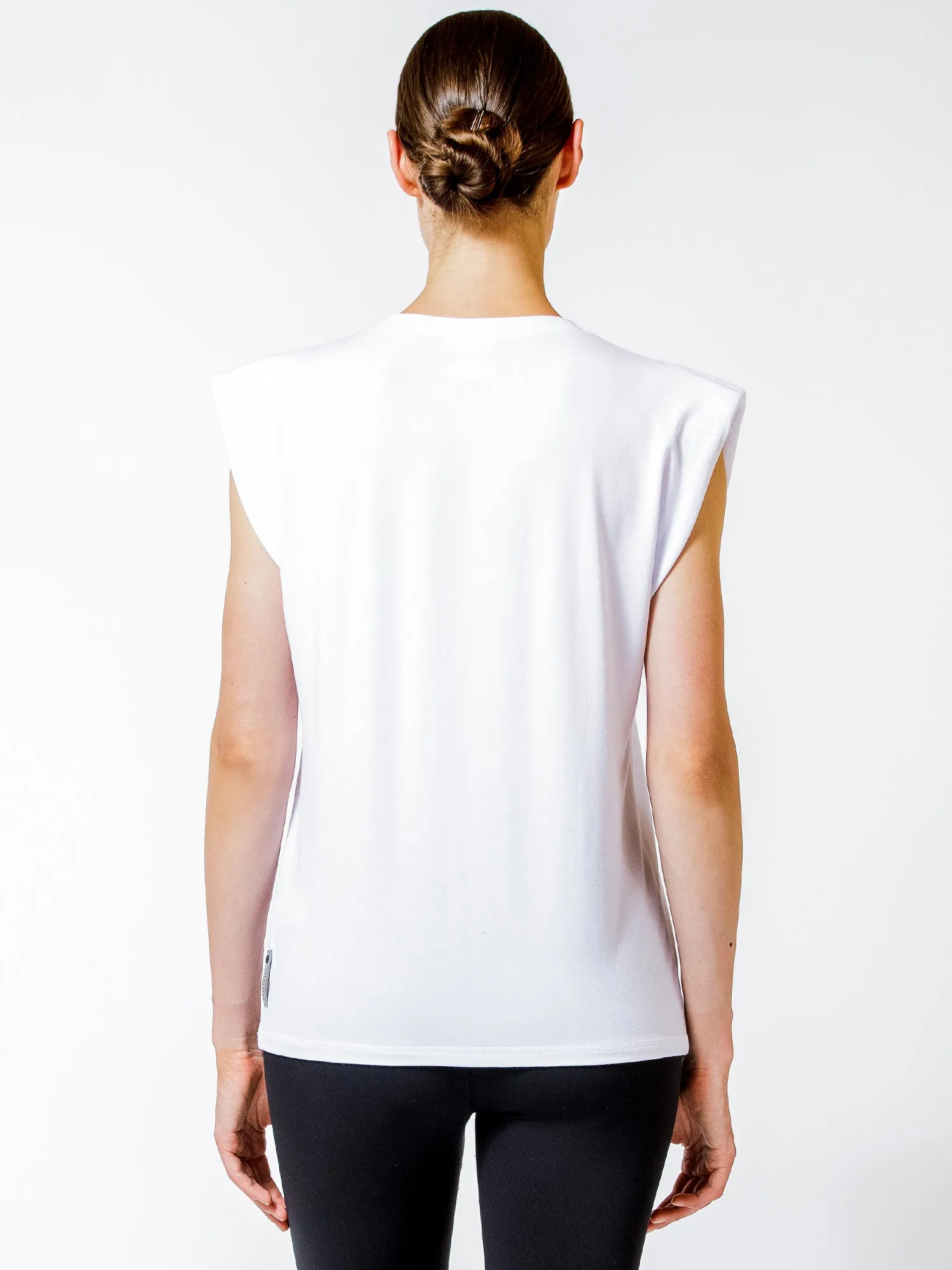 PADDED POWER TANK, WHITE