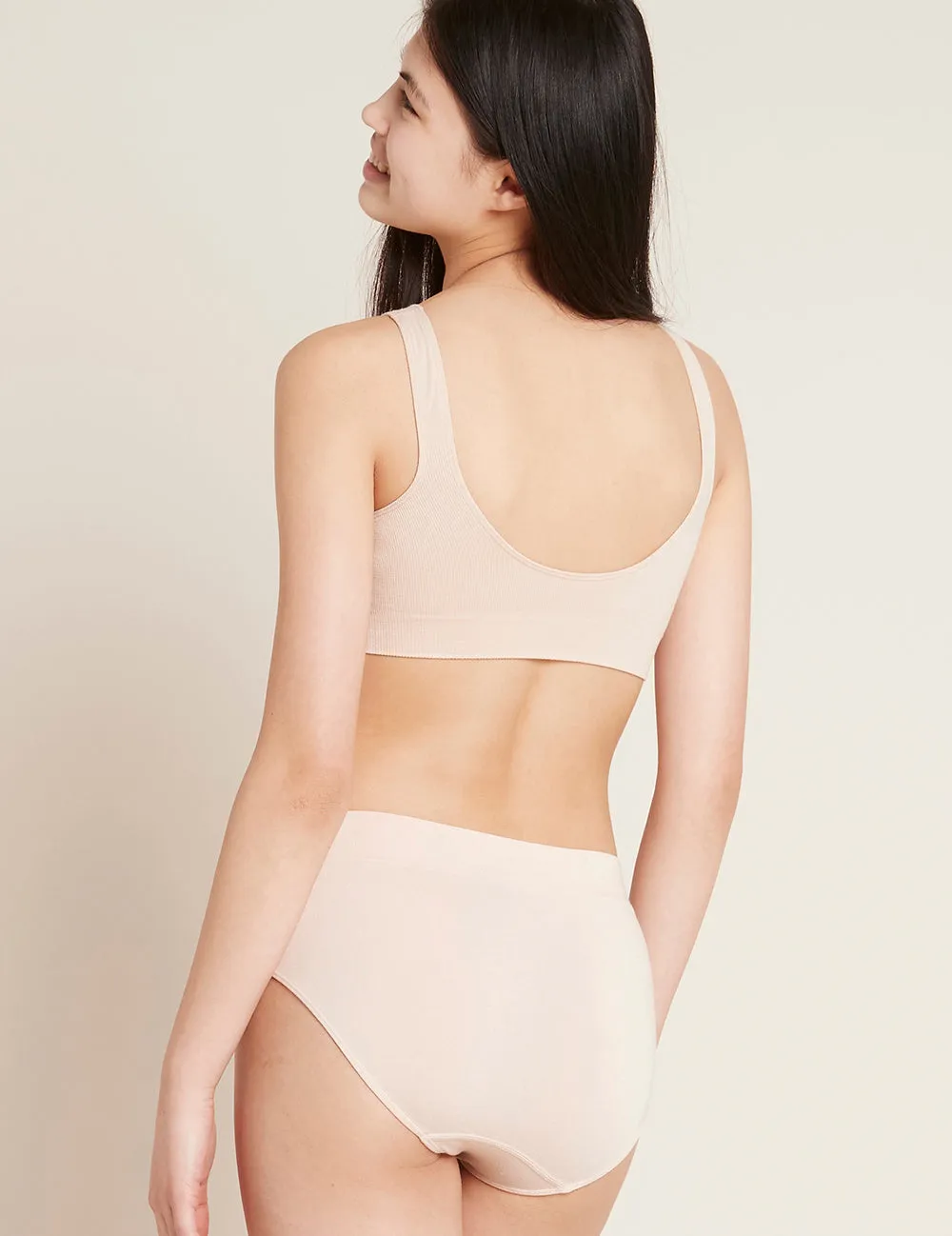 Padded Shaper Crop Bra - Nude