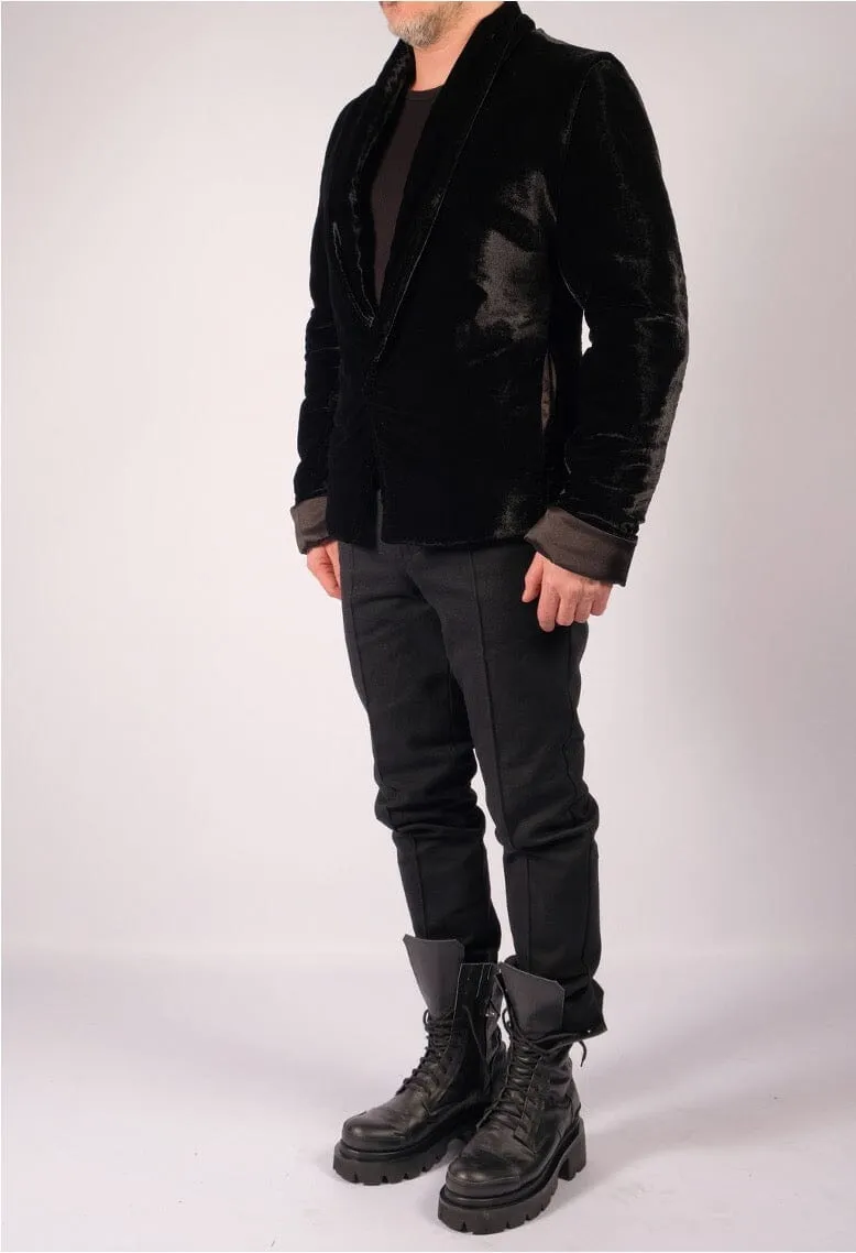 Padded Velvet Blazer