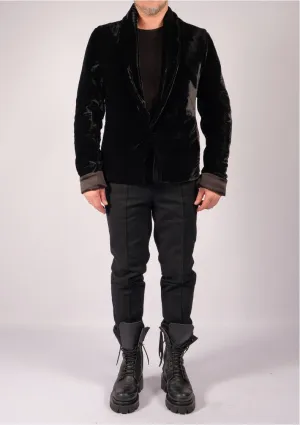 Padded Velvet Blazer