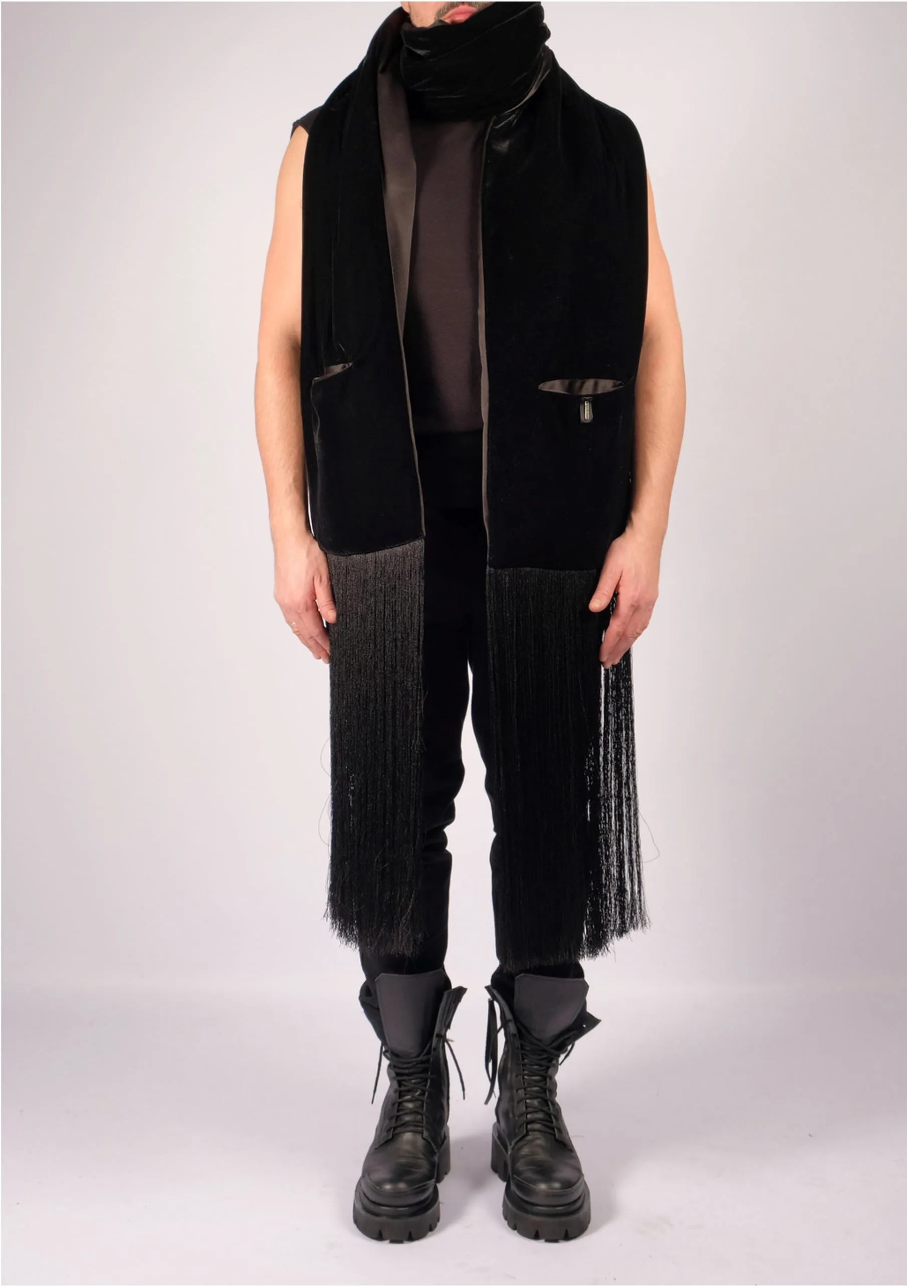 Padded Velvet Scarf