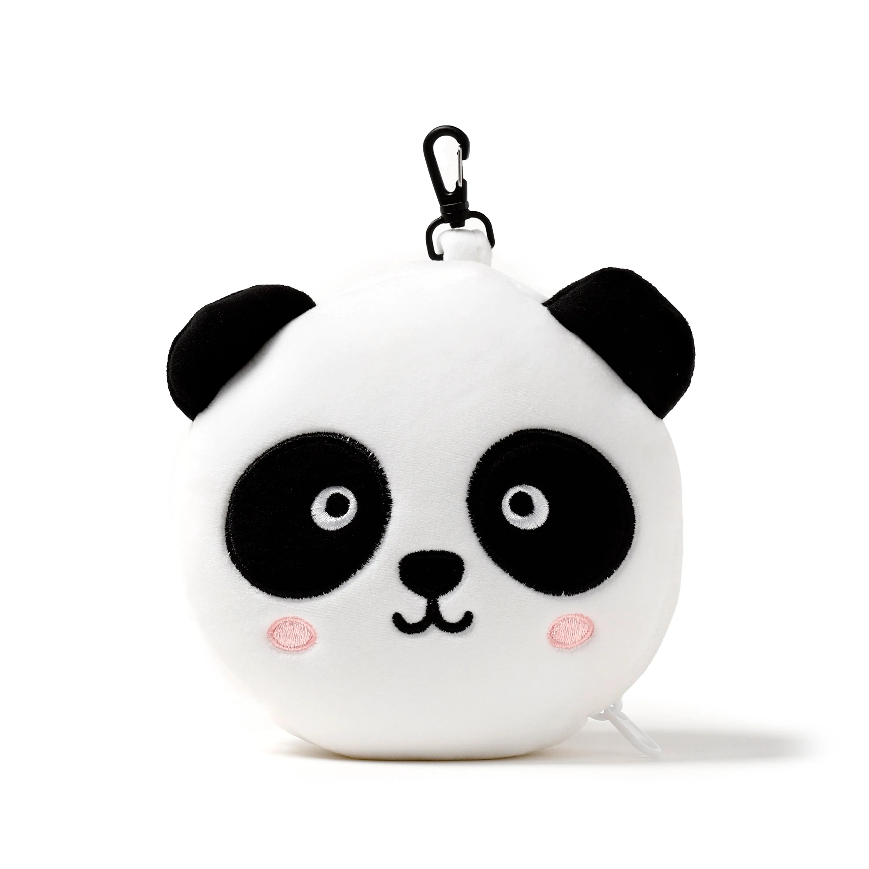 Panda Relaxeazzz Plush Round Travel Pillow & Eye Mask Set