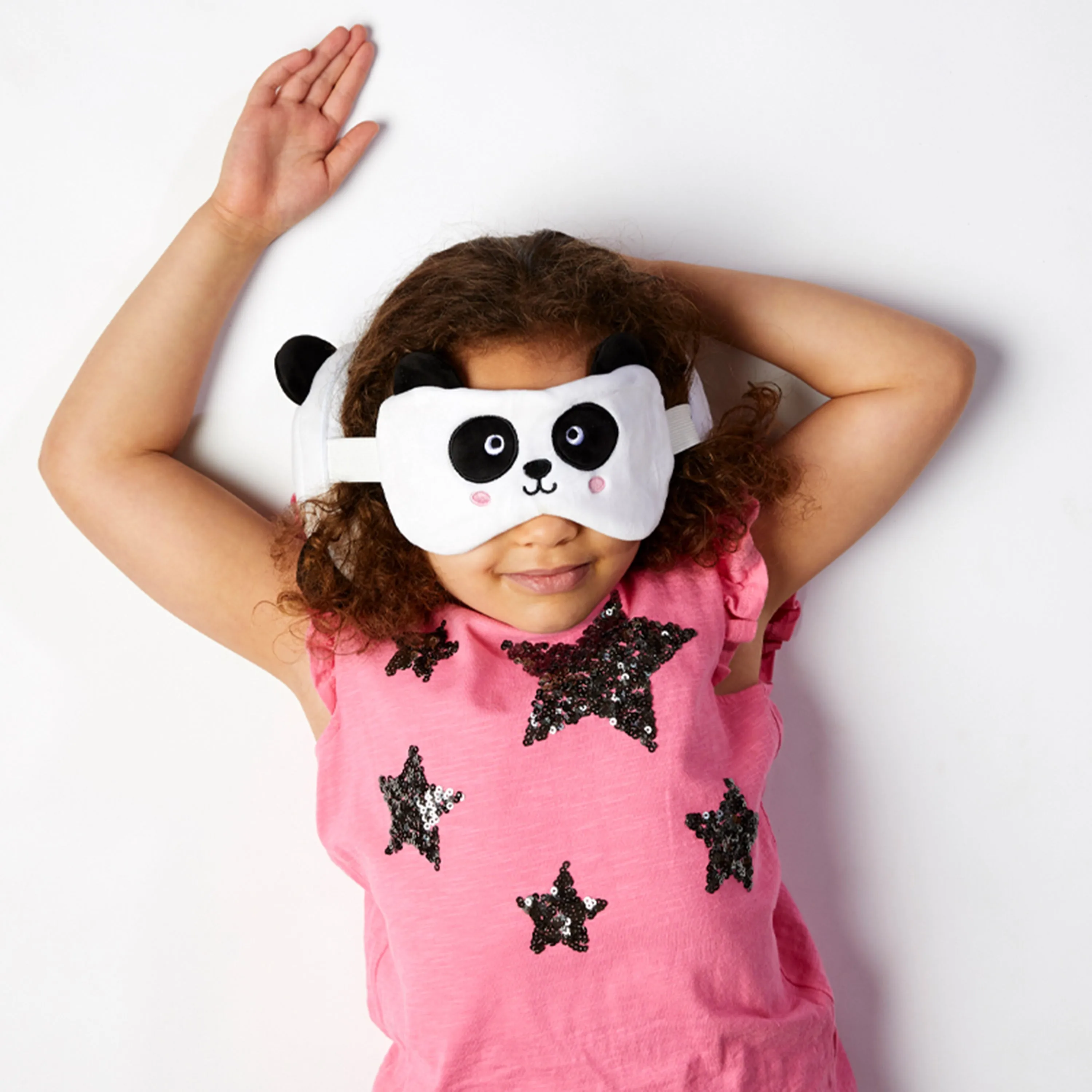 Panda Relaxeazzz Plush Round Travel Pillow & Eye Mask Set