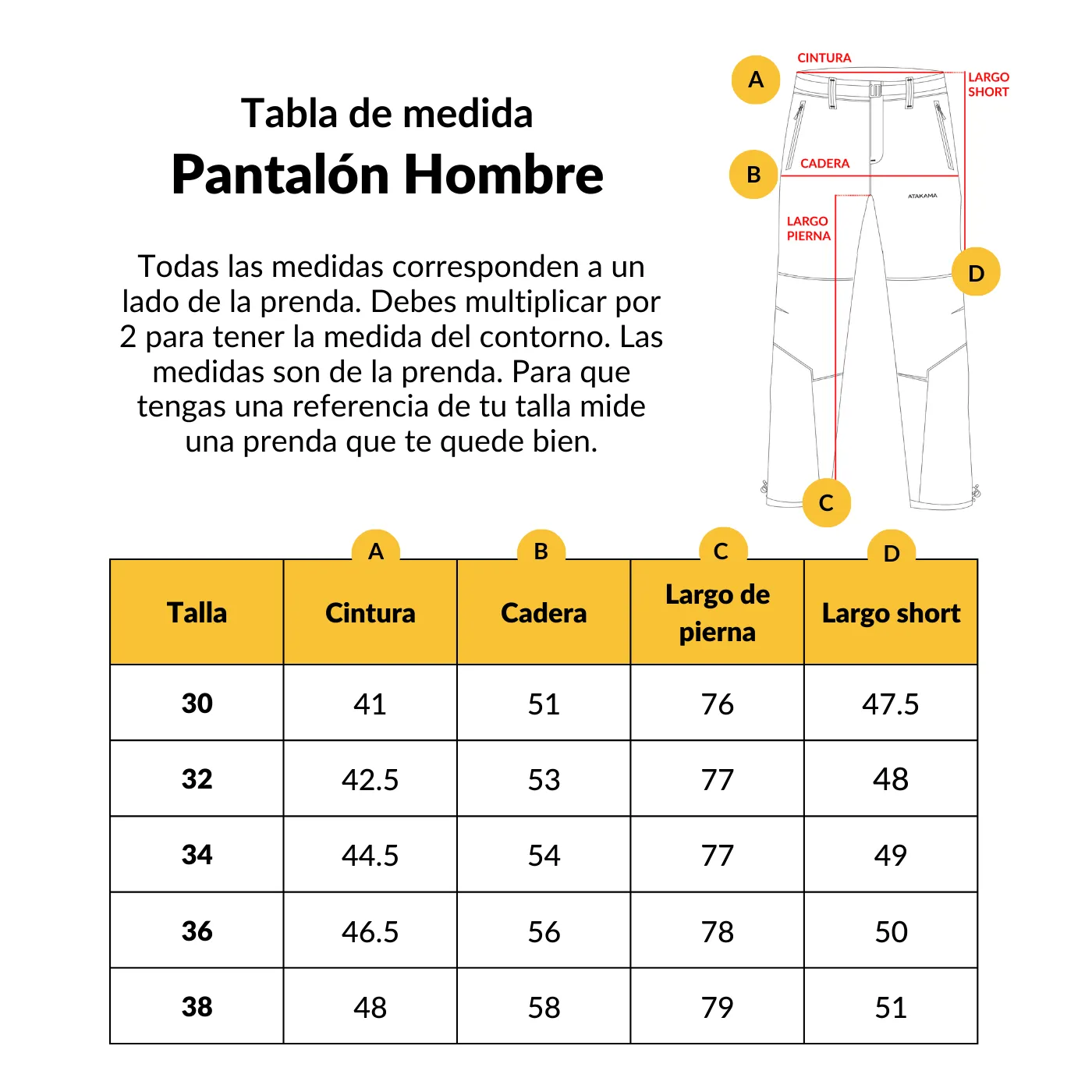 Pantalón de Trekking Desmontable Andino Hombre Atakama Outdoor