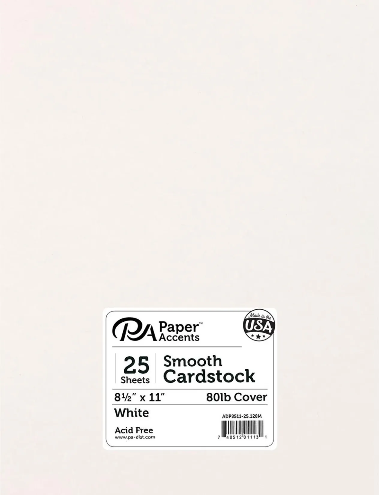 Paper Accents 8.5x11 80lb. White Smooth Cardstock