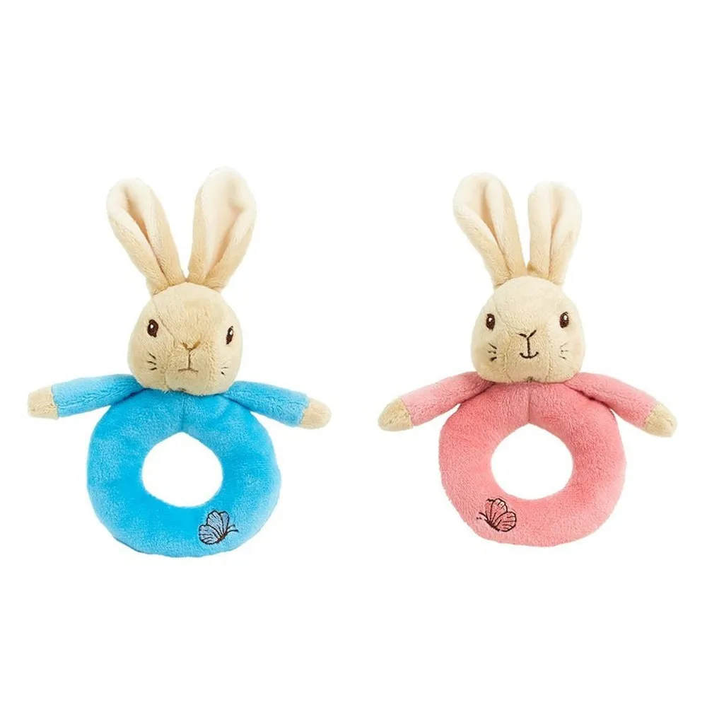 Peter Rabbit & Flopsy Bunny Plush Ring Rattle