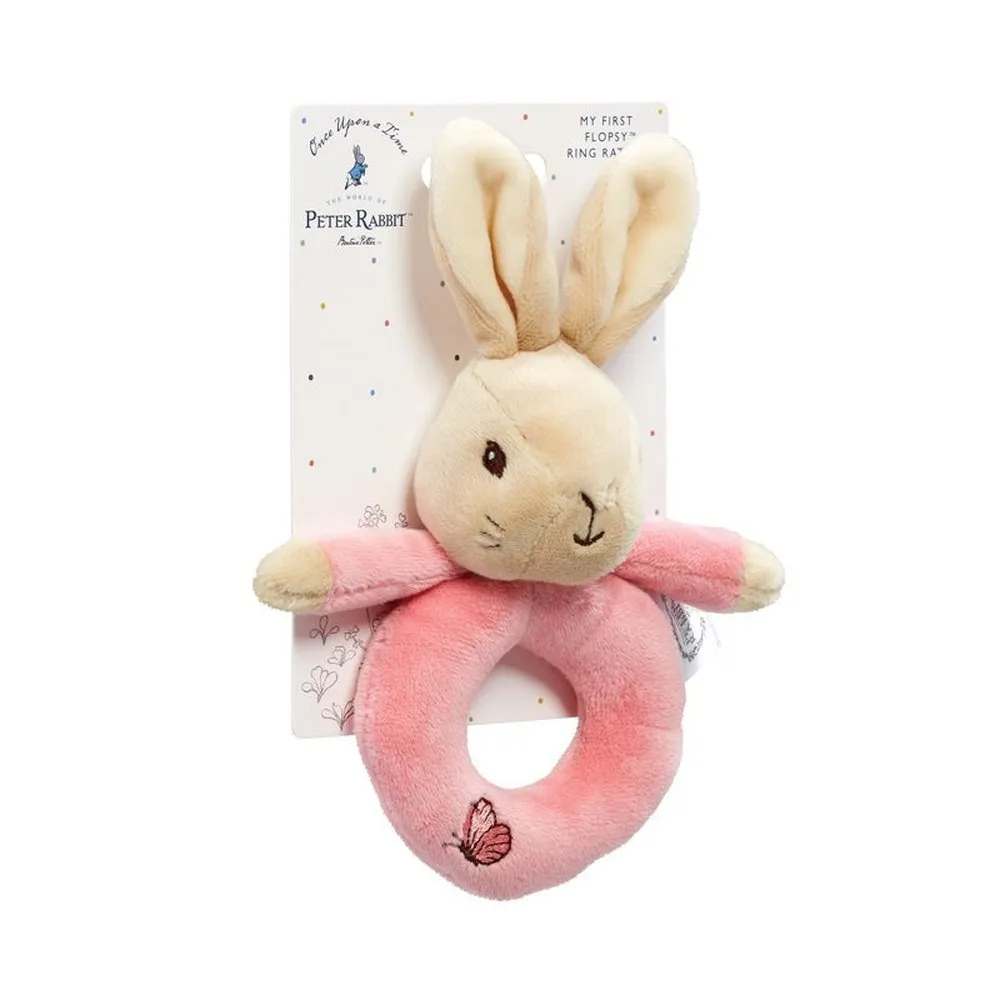 Peter Rabbit & Flopsy Bunny Plush Ring Rattle