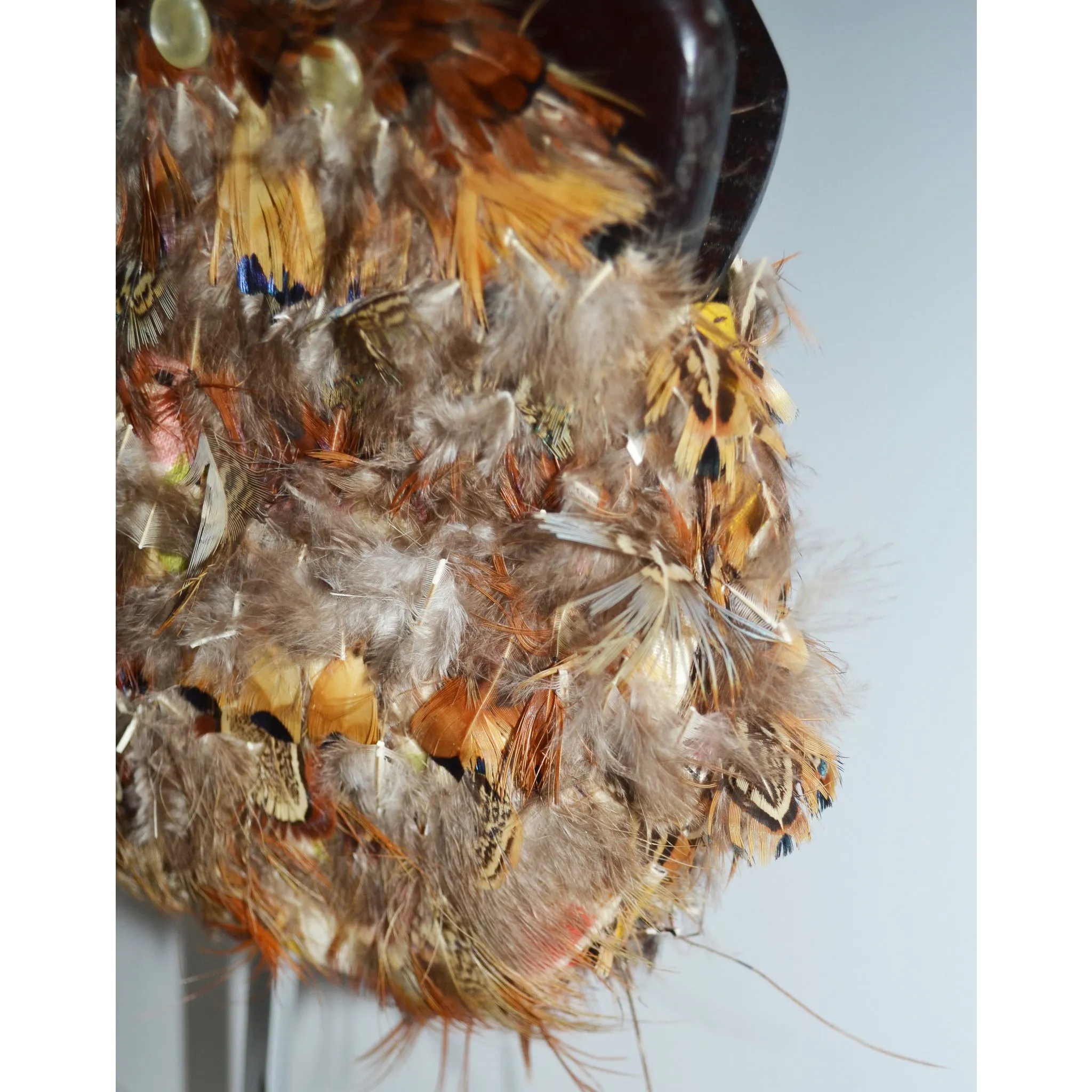 Pheasant Feather Bermuda Style Purse