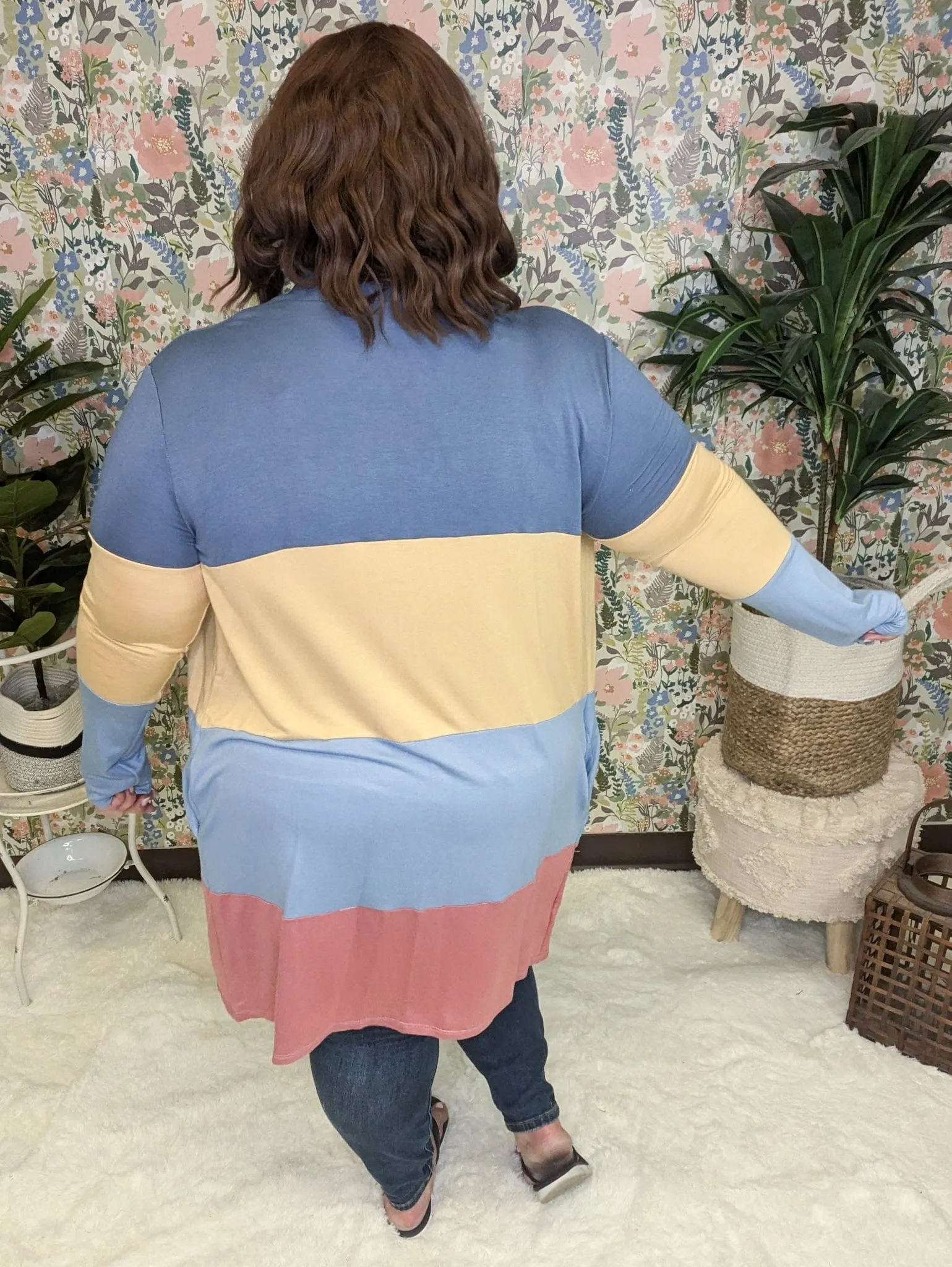 Phoebe Colorblock Comfy Duster Cardigan