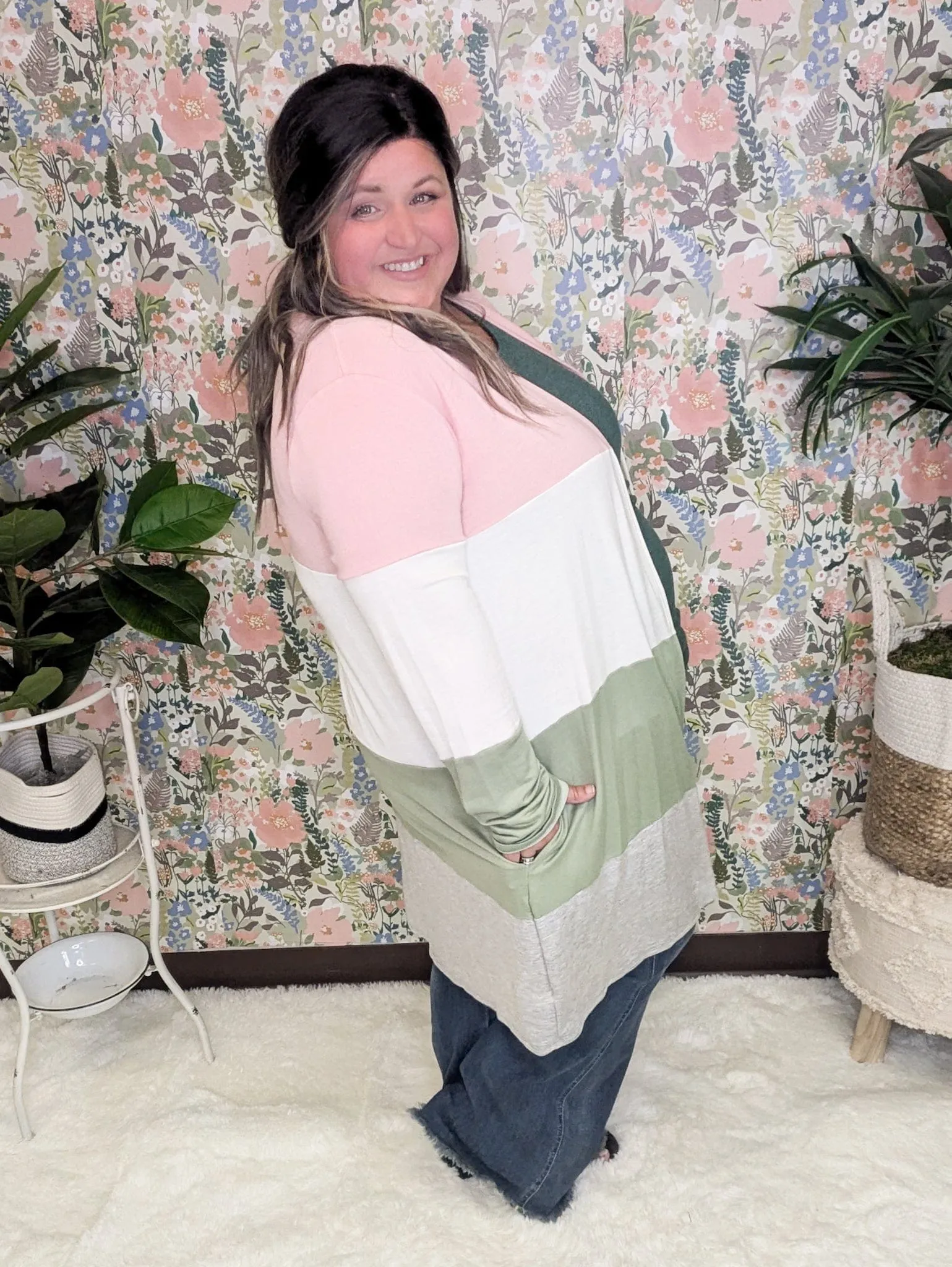 Phoebe Colorblock Comfy Duster Cardigan