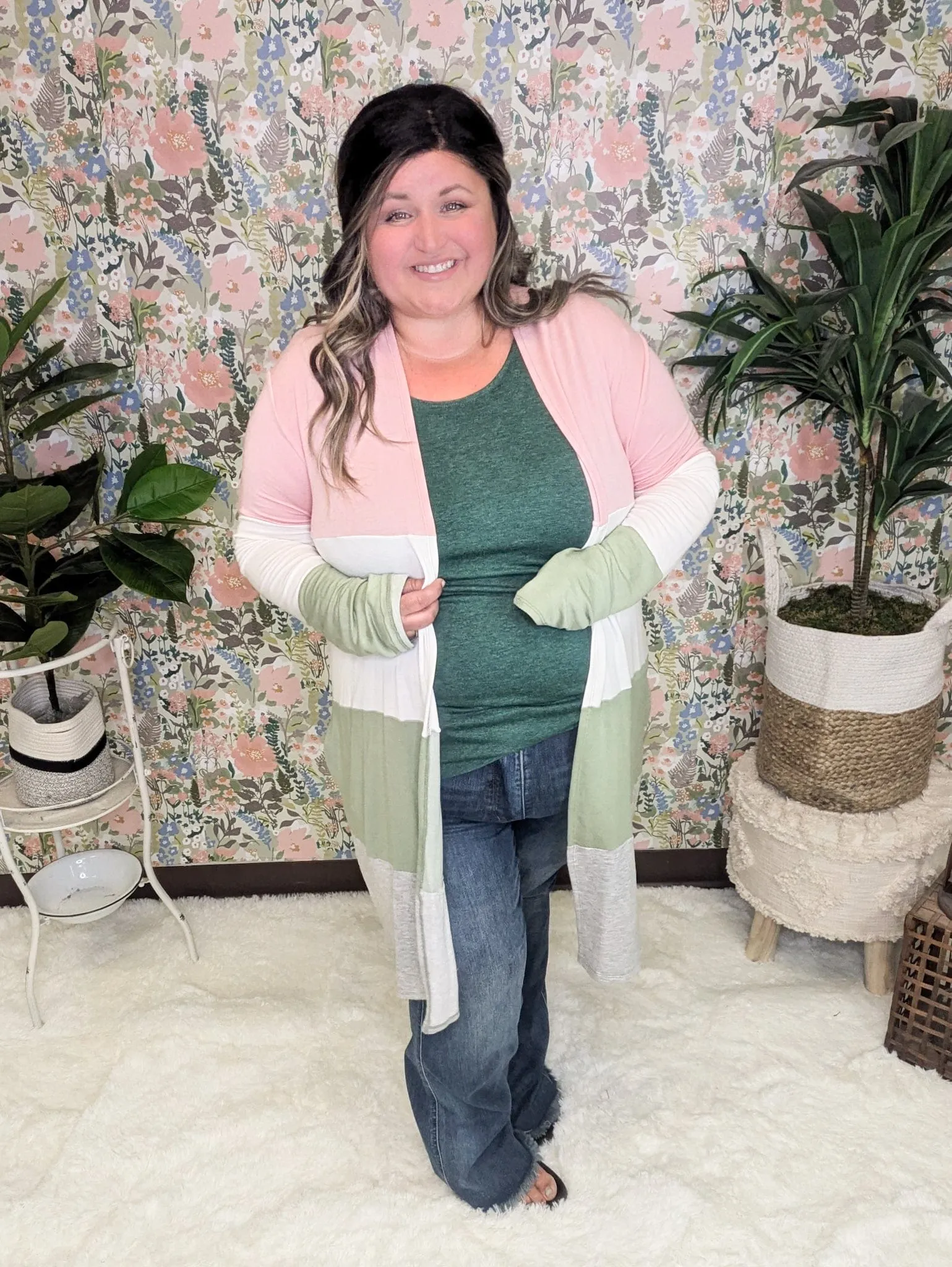 Phoebe Colorblock Comfy Duster Cardigan