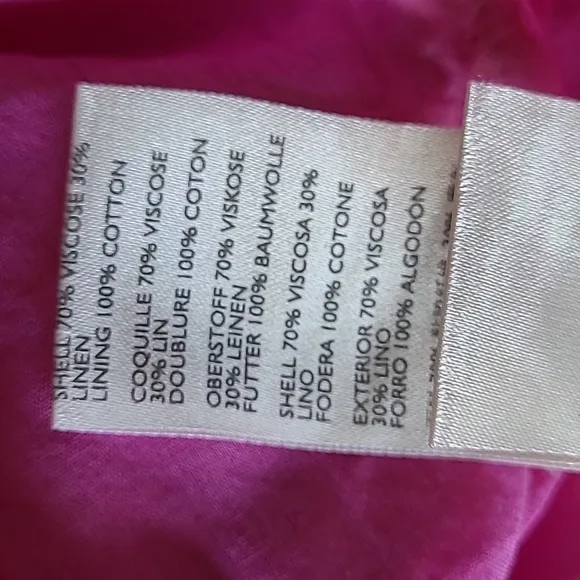 Pilco Pink Smocked Mini Skirt with Tie Tassel Front. Sz. L Hot Pink.