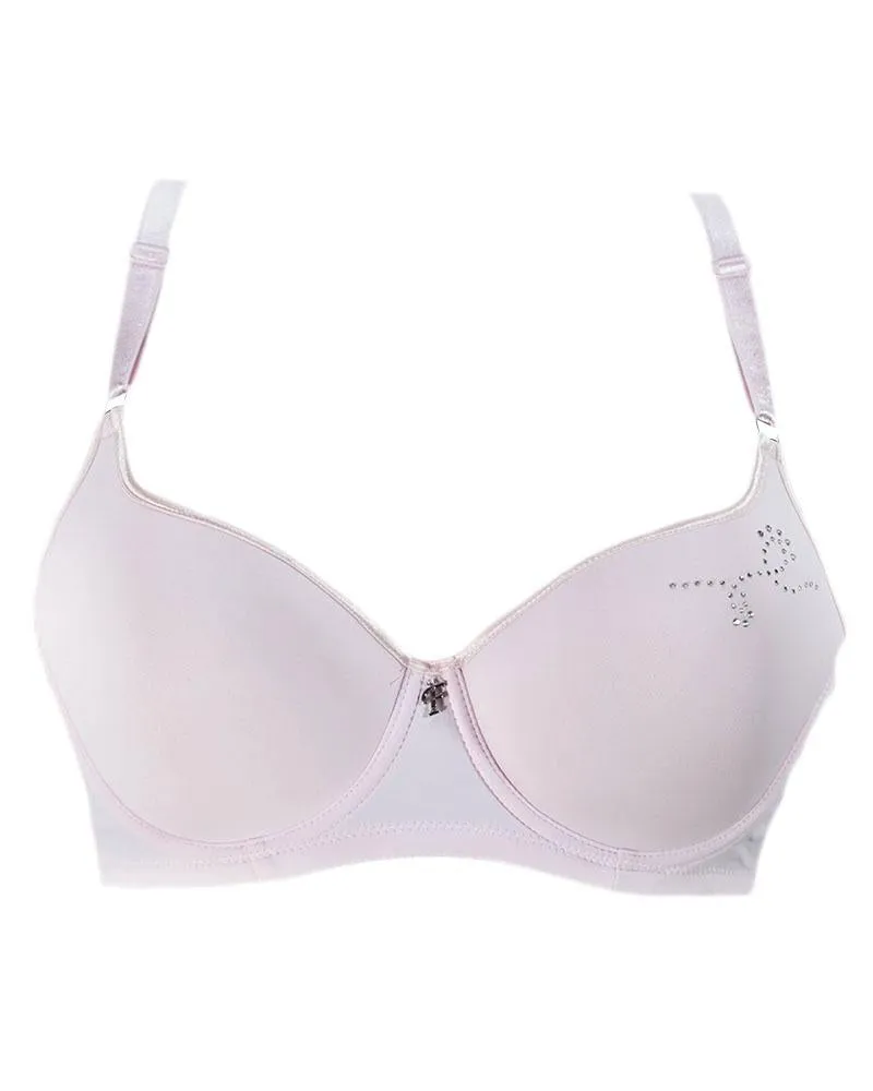 Pink Fancy Soft Padded Flourish Bra - Single Padded Underwired Bra - FL770