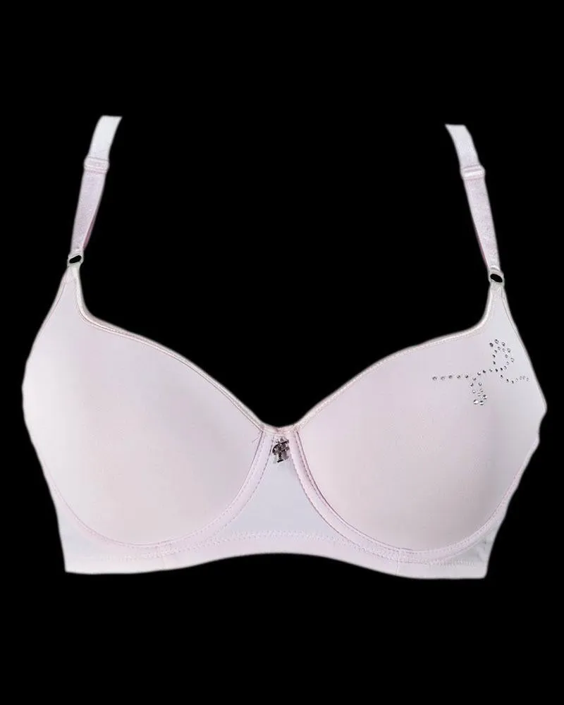 Pink Fancy Soft Padded Flourish Bra - Single Padded Underwired Bra - FL770