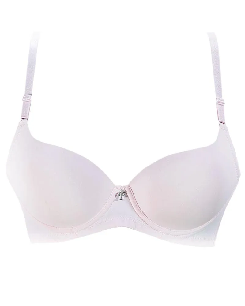 Pink Pushup Flourish Bra - Single Padded Underwired Bra - FL997