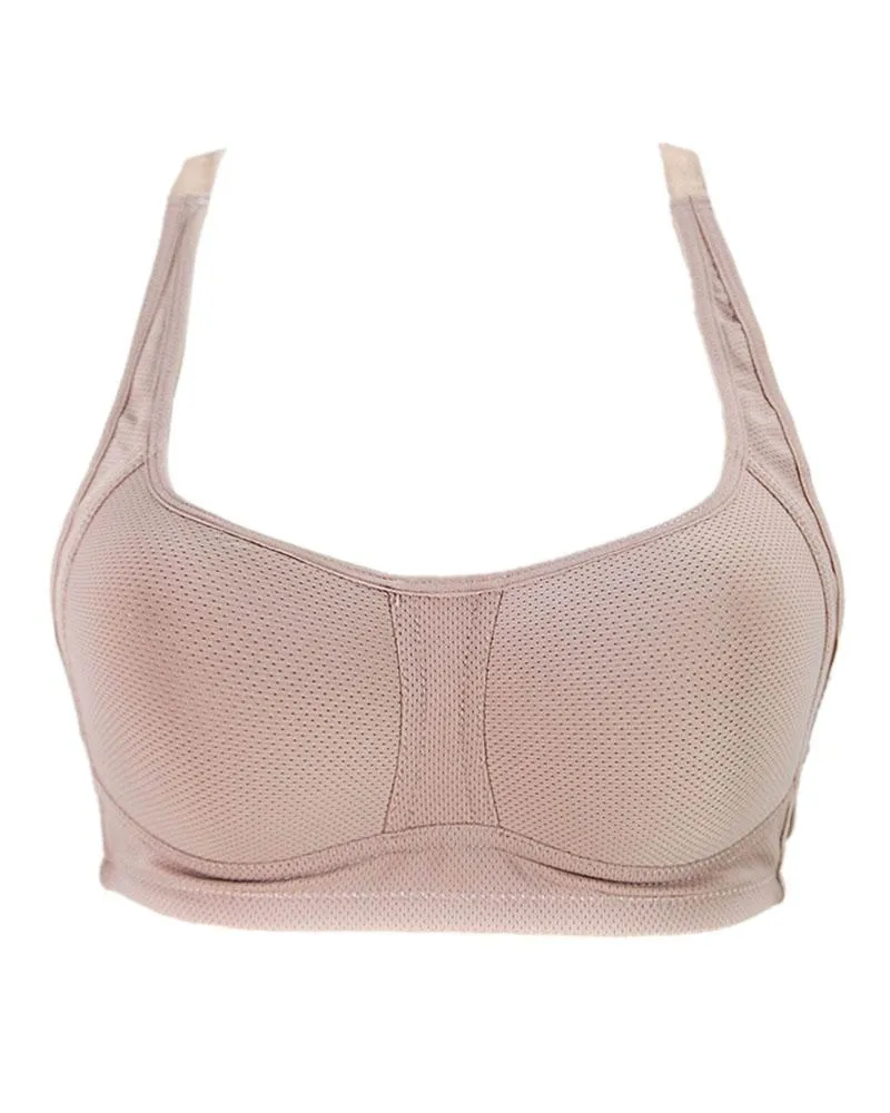 Pink Soft Net Flourish Bra - Single Padded Non Wired Bra - FL931