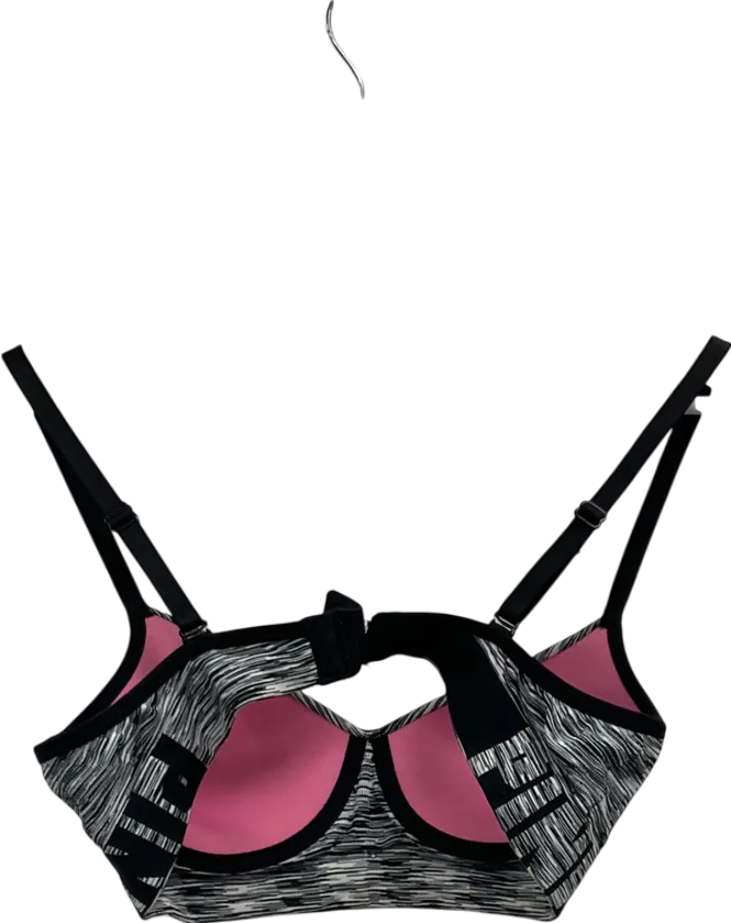 Pink Victoria's Secret Grey Padded Wireless Sports Bra UK M