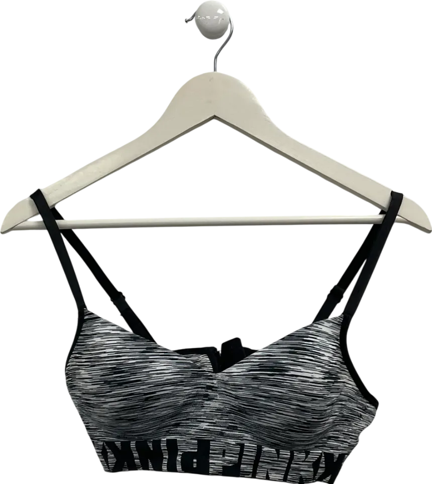Pink Victoria's Secret Grey Padded Wireless Sports Bra UK M