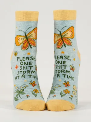 Please, One Shitstorm At A Time W-Ankle Socks