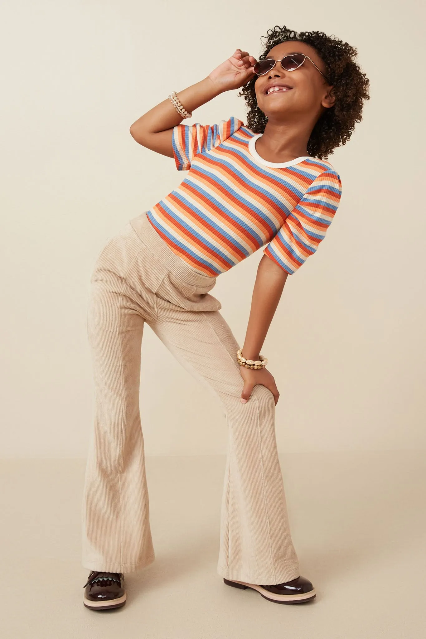 Pleat Detail Pocketed Corduroy Pants