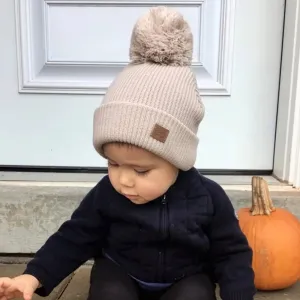 Plush Knit Pom Pom Toque