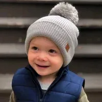 Plush Knit Pom Pom Toque